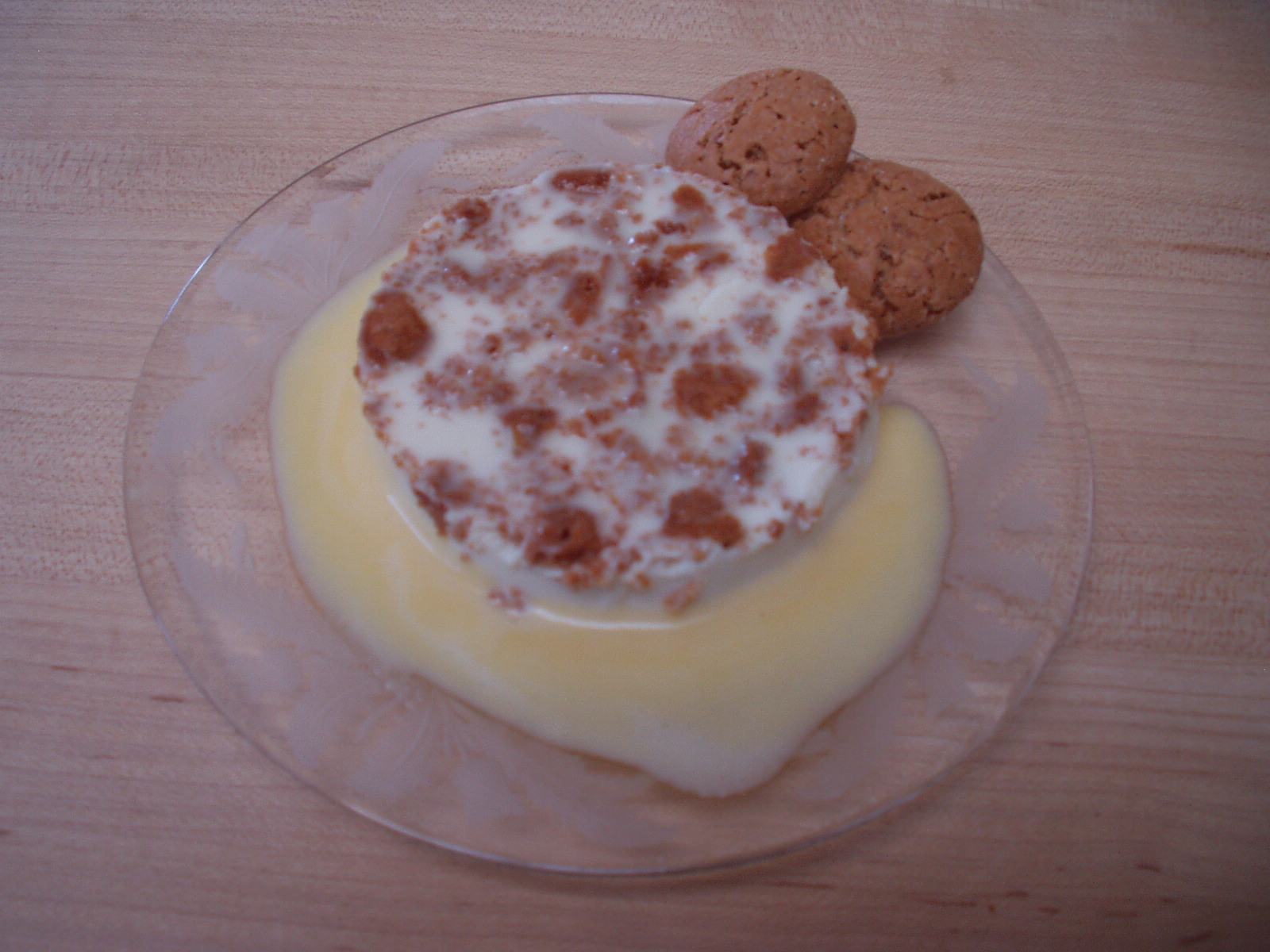Amaretti Panna Cotta with Amaretto Custard