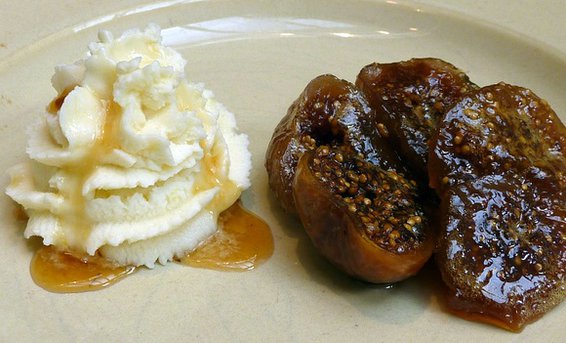 Drunken Honeyed Figs with Lemon Mascarpone Whipped Cream