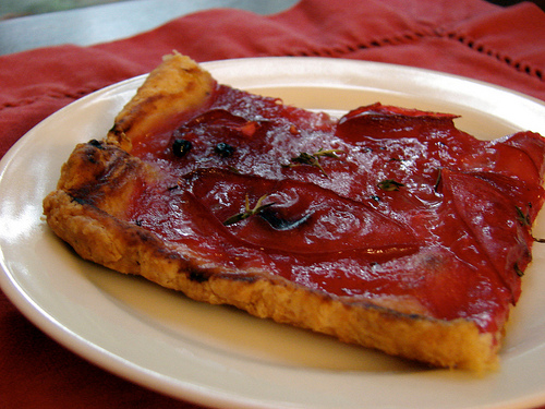 Plum Tart with Parmesan and Black Pepper Crust
