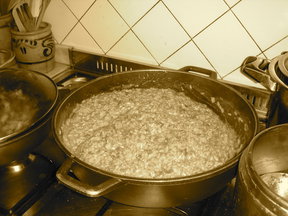 Spring Asparagus Risotto with Shrimp and Lemon Shallot Butter