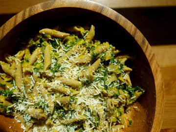 Roasted Butternut Squash and Spinach Penne Pasta