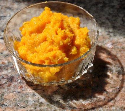 Pureed Roasted Parsnips and Butternut Squash with Creme Fraiche