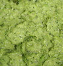 Pea & mint puree