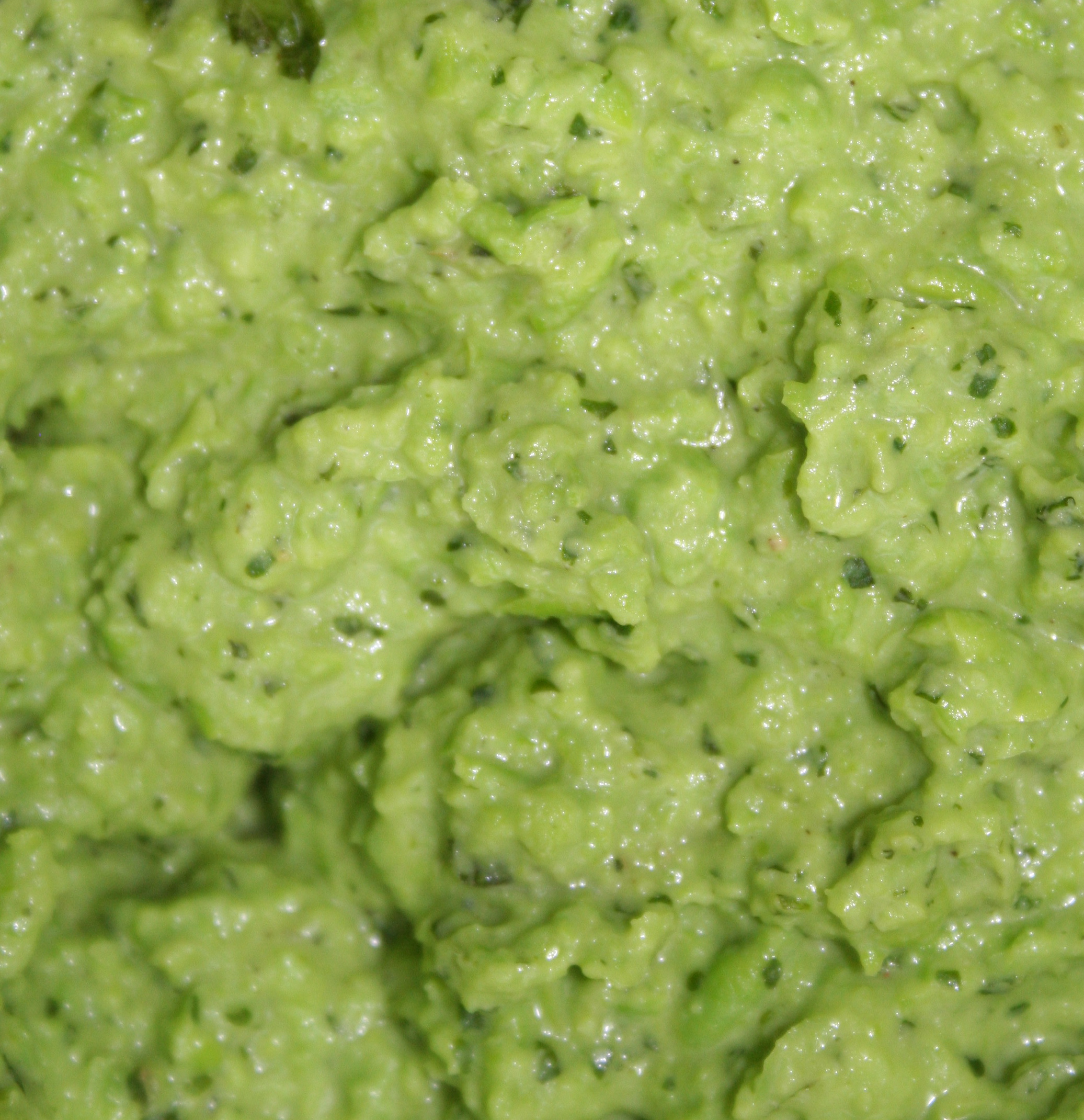 Pea & mint puree