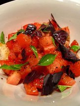 Tomato, bread and basil salad