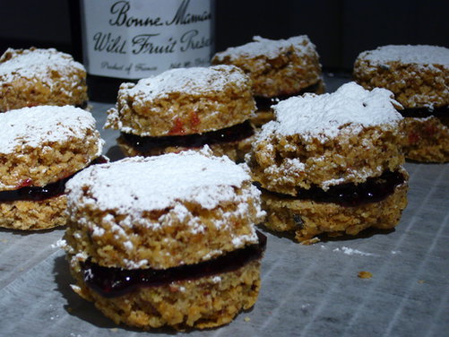 Lavender Linzer Macaroons