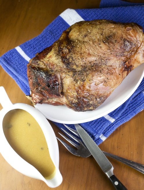 Icelandic-Style Roast Leg of Lamb with Gravy.