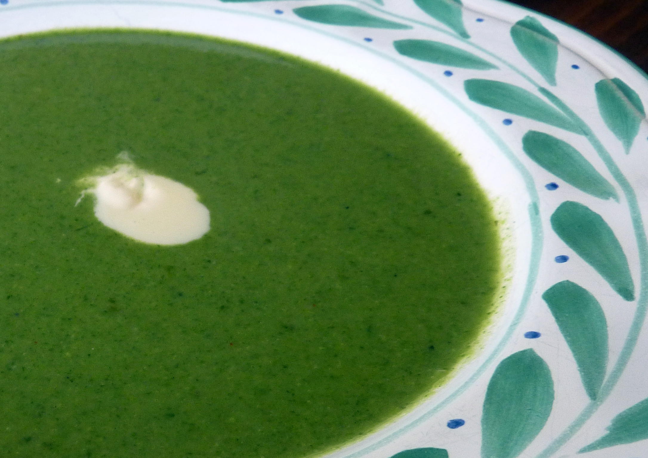 Recapturing Spring: Romaine, Pea and Mint Soup with Creme Fraiche
