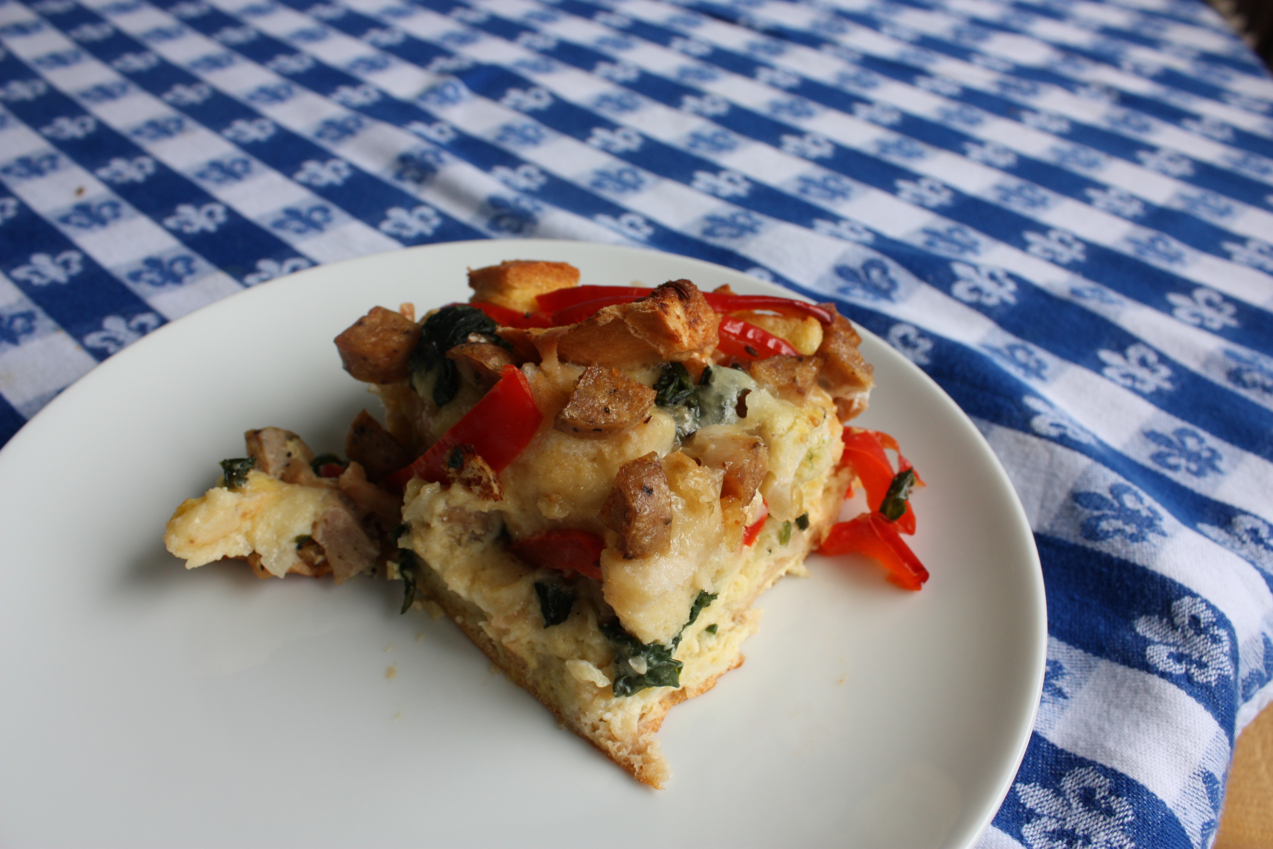 Egg, Sausage and Veggie Strata