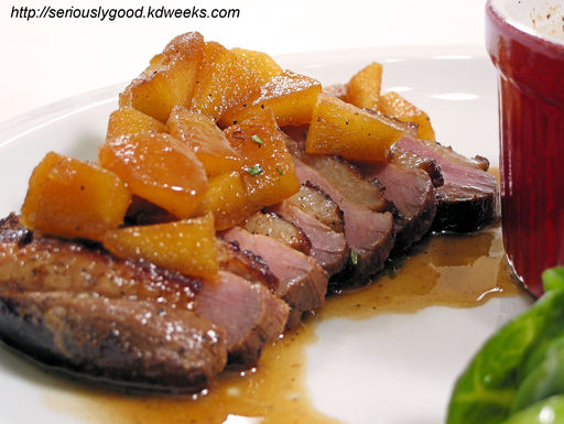 Pork Brined in Rum and Cider with Apples