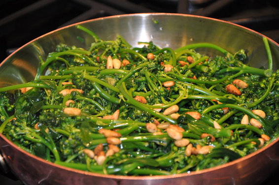 Broccoli Rabe with Savory Pine Nuts and Meyer Lemon