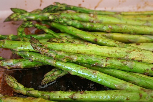 Roasted Asparagus and Melon Salad