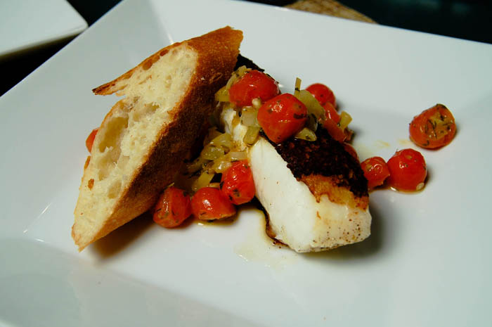 Chilean Sea Bass w/ Grape Tomato Salsa