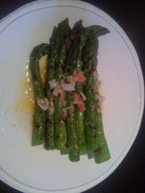 Grilled Green Asparagus with Shallot Vinaigrette