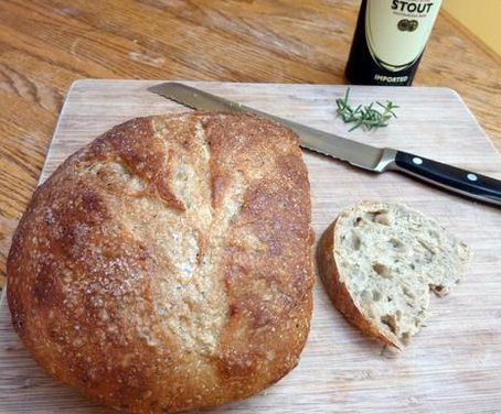 Rosemary Ciabatta with Stout Beer