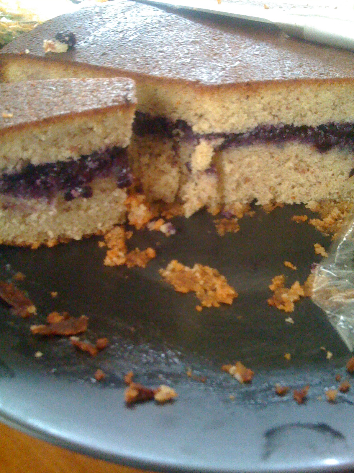 Blueberry Almond Rum Cake