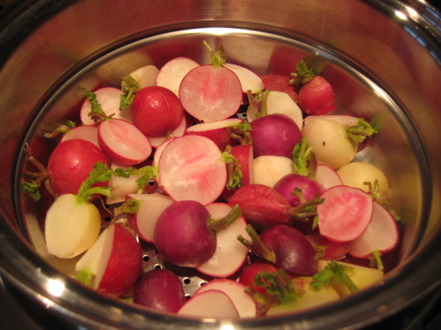 Creamy and Rosey Multi-Color Radishes