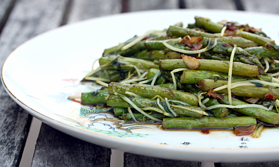 Asparagus and Pea Shoot Stir-Fry