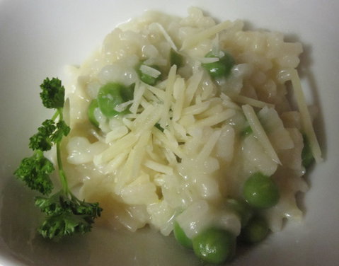 Spring Green Pea Risotto with Lemon