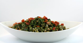 Peas with Pancetta, Mint and Crème Fraiche
