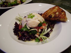 Scallop Ceveche with Fennel and Broccoli Salad