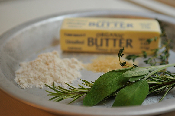 Sweet and Salty Herbed Shortbread