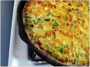 Zucchini Frittata with Fresh Basil and Parsley