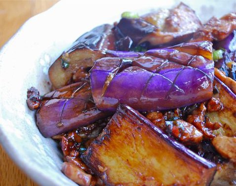 Criss-cross Pan-fried Eggplant