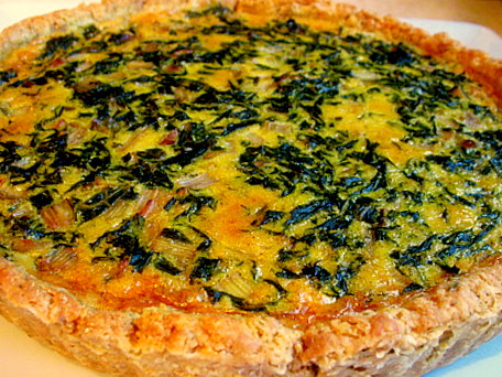 Rainbow Chard Tart in a Chestnut Crust
