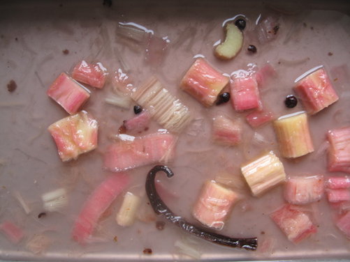 Roasted rhubarb limeade