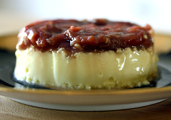 Individual Maple Rhubarb Custards