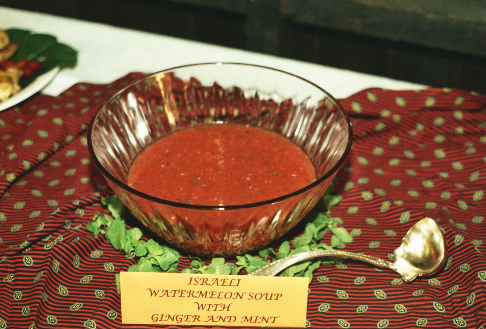 Israeli Watermelon Soup with Ginger and Mint
