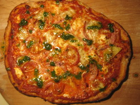 Basil Pineapple Pancetta Pie