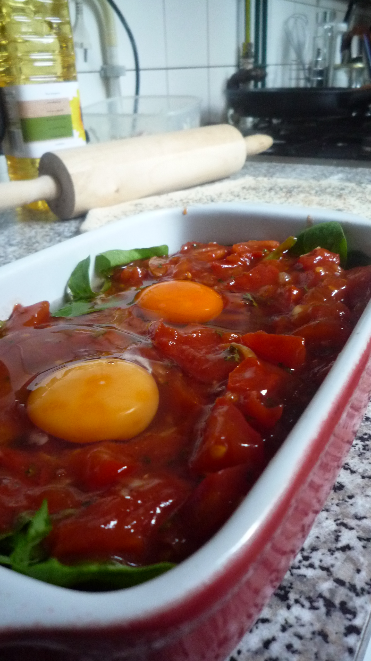 Wild Shakshuka under a pita bread blanket                                      