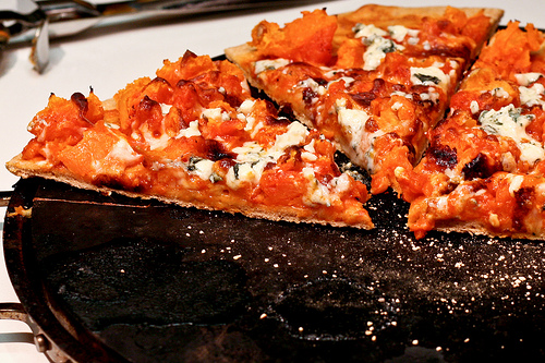 Buffalo Sweet Potato & Blue Cheese Pizza