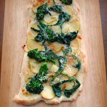 Broccoli Rabe, Potato and Rosemary Pizza