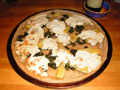 Spinach and Artichoke Pizza