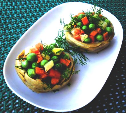 Artichoke Hearts with Olive Oil and Peas