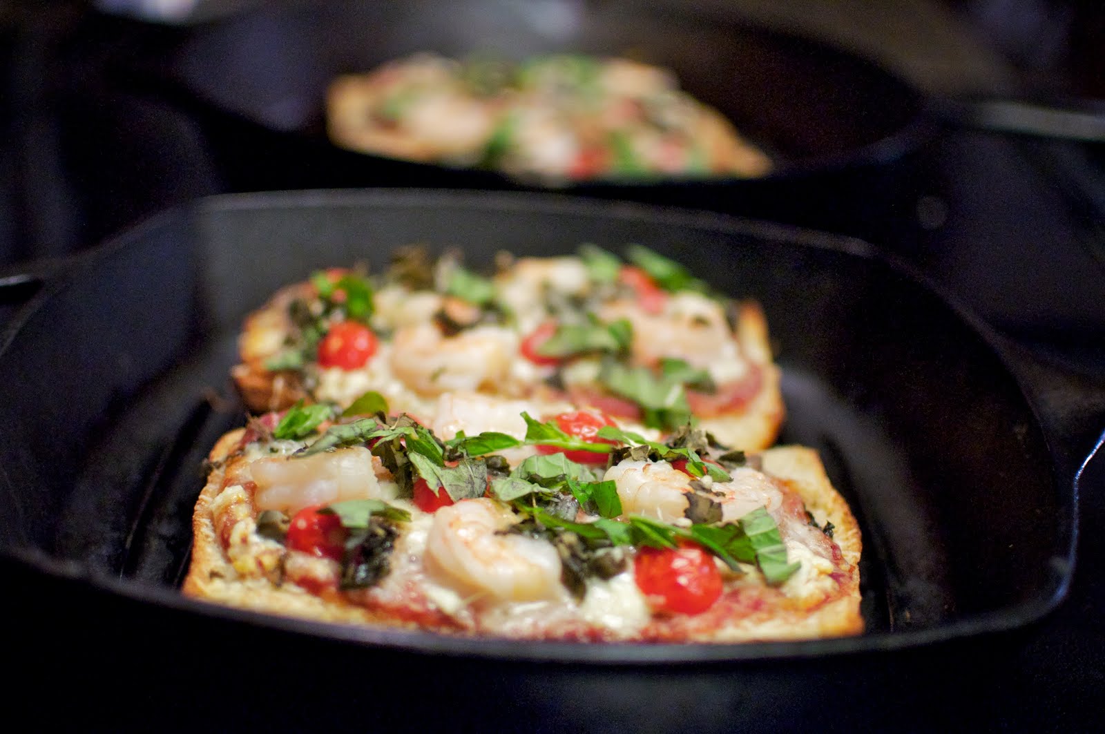 Lazy Greek Pizza with Shrimp