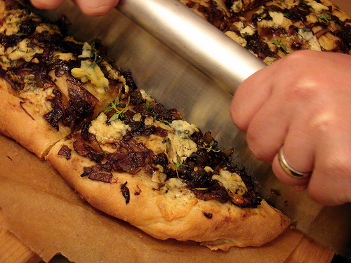 Balsamic Caramelized Onion and Blue Cheese Pizza