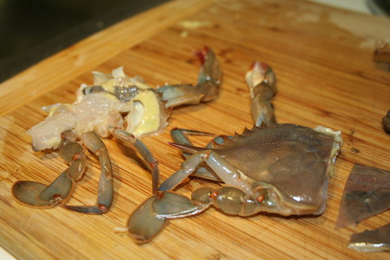 Fresh Morels with Soft Shell Crab and Crispy Carapace