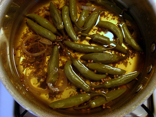 Pickled Green Chiles