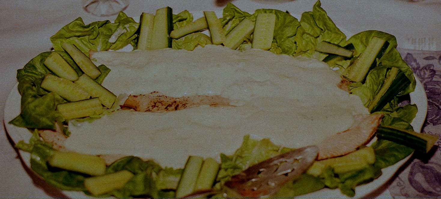 Salmon with Mousseline Sauce and Cucumber