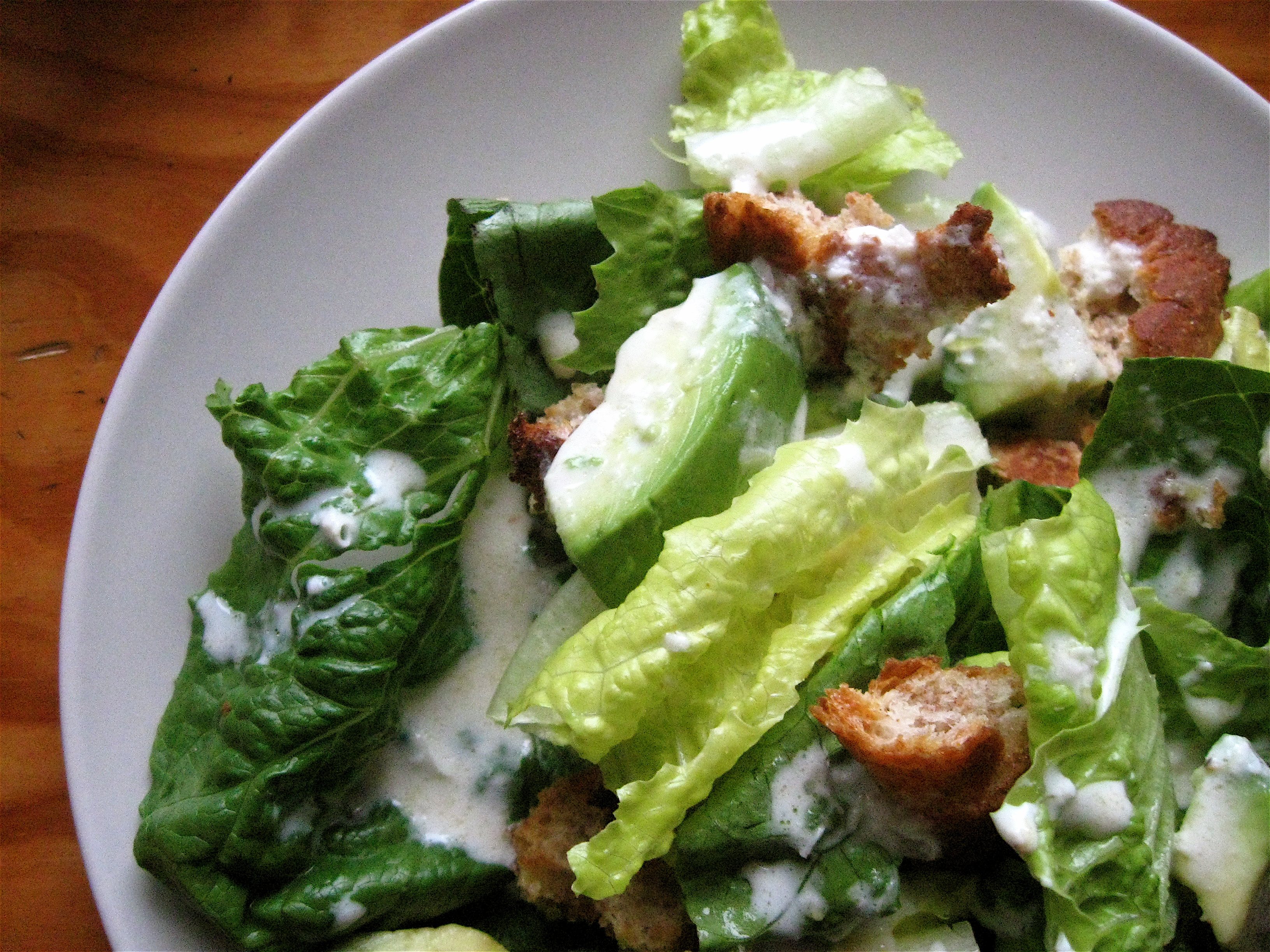 lemon yogurt caesar salad