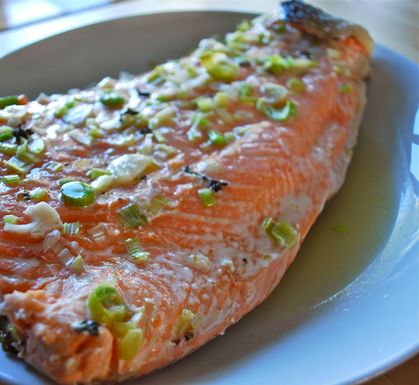 Foil Roasted Salmon with an Aromatic Jus