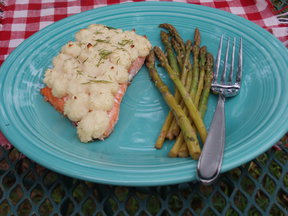 Baked Salmon with Duchess Potatoes or Pommes de Terre Duchesse