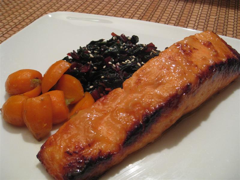 Miso and Agave Glazed Salmon