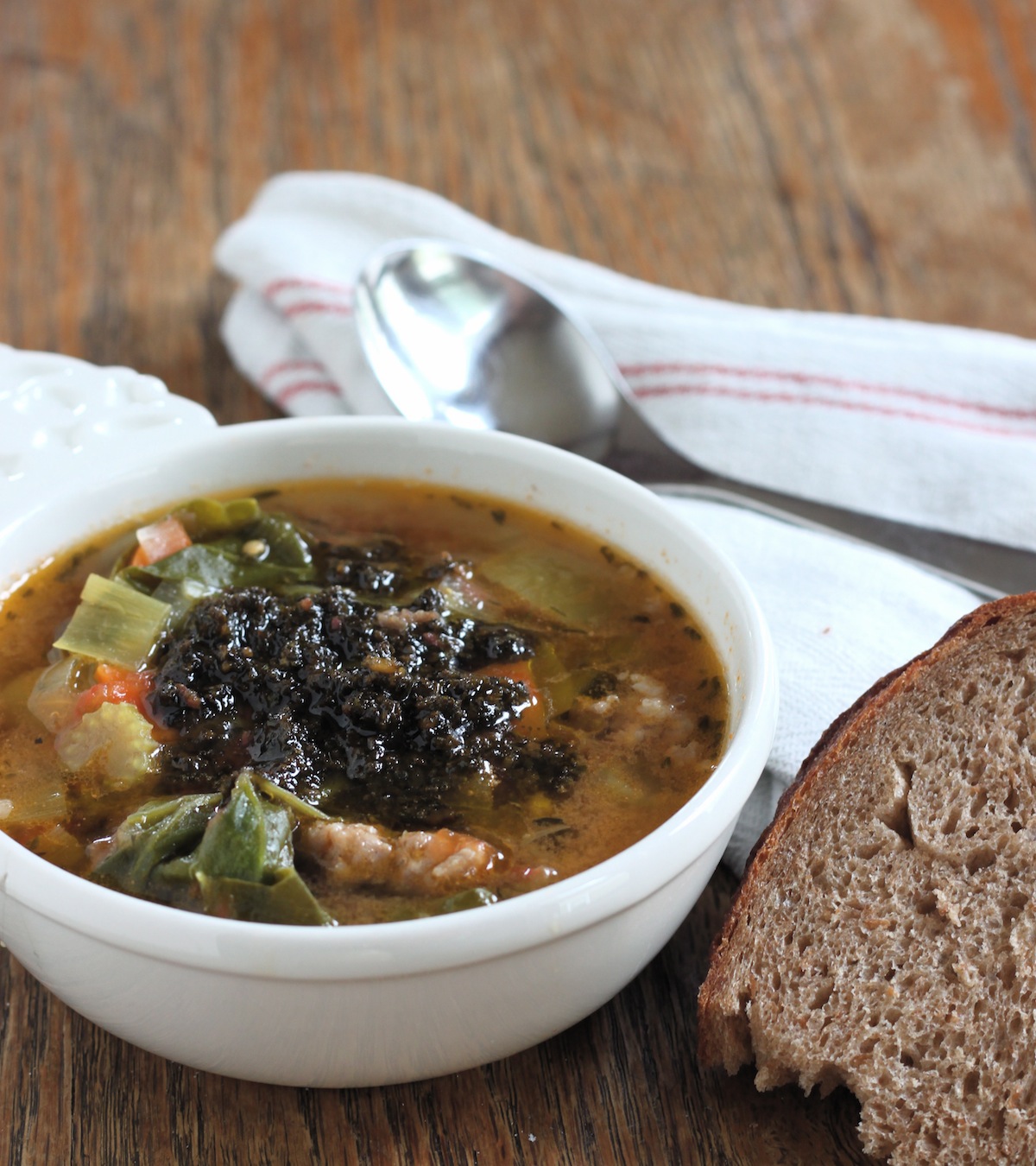 Soupe aux Pistou aux Olives