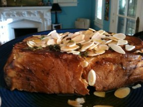 Merguez  and Goat Cheese Stuffed French Toast 