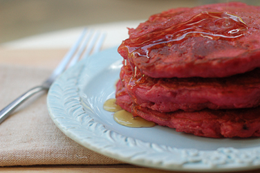 Beet and Quinoa Pancakes